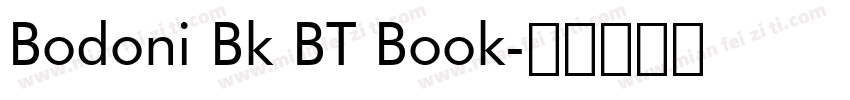 Bodoni Bk BT Book字体转换
